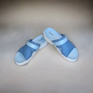 Ryka Women's Blue Brilliant Sport Slide Sandals Size 9.5